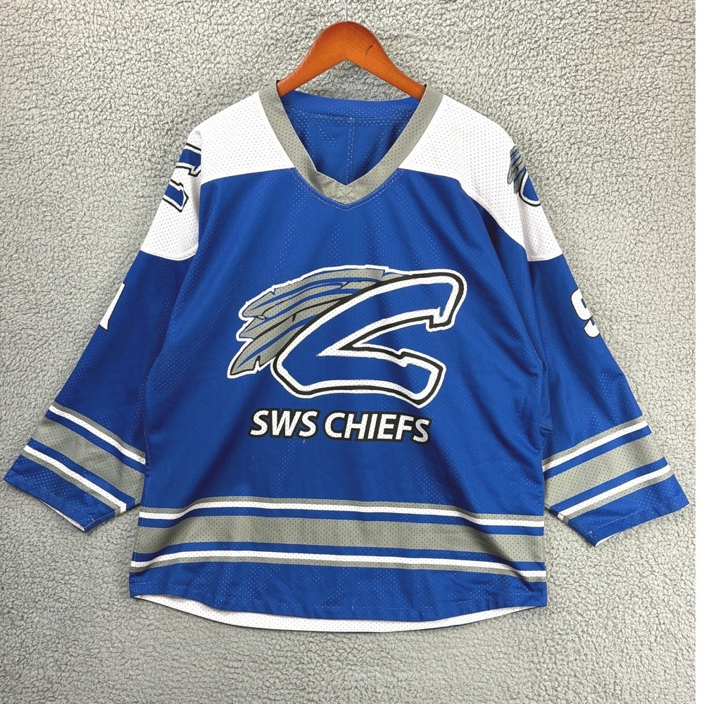 Turfer Athletic SWS Chiefs Reversible Mesh Jersey Mens M Blue White Practice Top